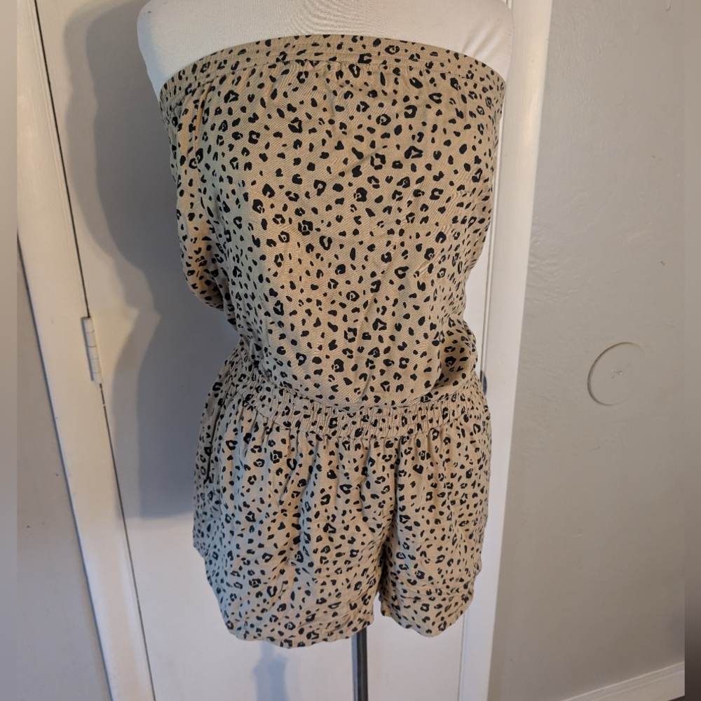 Aritzia Sunday Best Cheetah Print Romper sz M